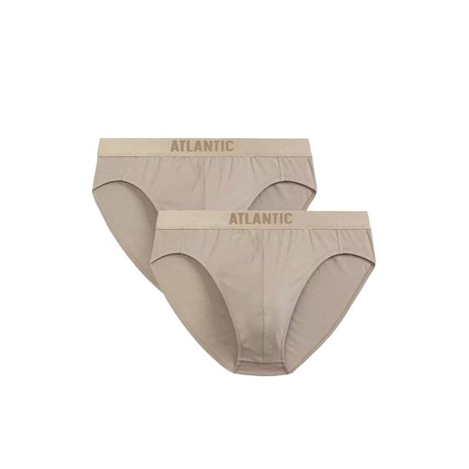 Atlantic 2-pack slipy męskie Sport 2BMP-013-Beżowy, Kolor beżowy, Rozmiar S, ATLANTIC ze sklepu Primodo w kategorii Majtki męskie - zdjęcie 185072387