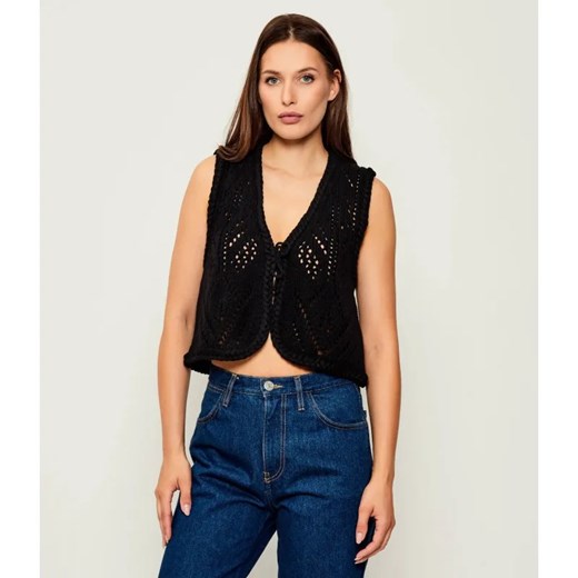 Ba&sh Wełniana kamizelka GILES | Cropped Fit ze sklepu Gomez Fashion Store w kategorii Kamizelki damskie - zdjęcie 185073675