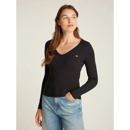 Tommy Jeans Bluzka ESSENTIAL | Slim Fit ze sklepu Gomez Fashion Store w kategorii Bluzki damskie - zdjęcie 185073676
