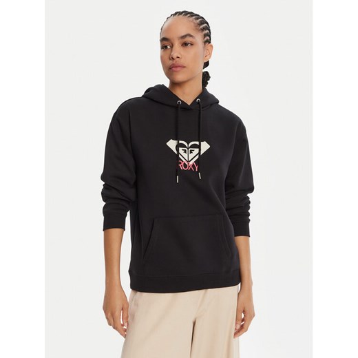 Roxy Bluza ERJFT05020 Czarny Regular Fit ze sklepu MODIVO w kategorii Bluzy damskie - zdjęcie 185073939