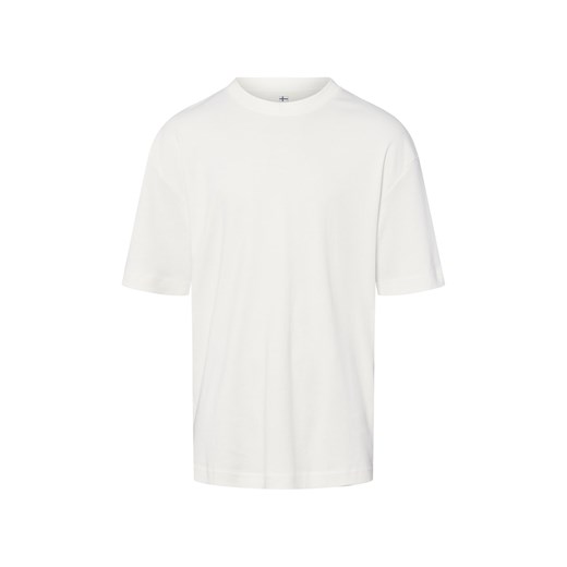 Nils Sundström Koszulka męska Mężczyźni Bawełna kitt jednolity ze sklepu vangraaf w kategorii T-shirty męskie - zdjęcie 185074855
