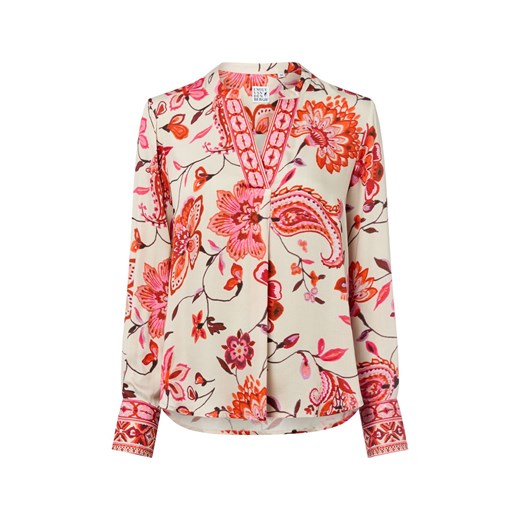 Emily van den Bergh Bluzka damska Kobiety Satyna beżowy wzorzysty Emily Van Den Bergh 42 vangraaf