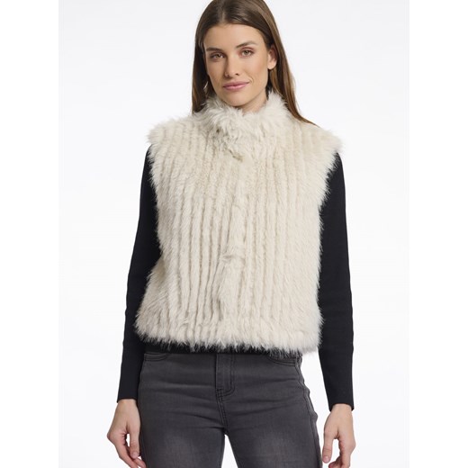 Rino & Pelle Damska kamizelka ze sztucznego futra - Dava Kobiety taupe jednolity Rino & Pelle 38 vangraaf