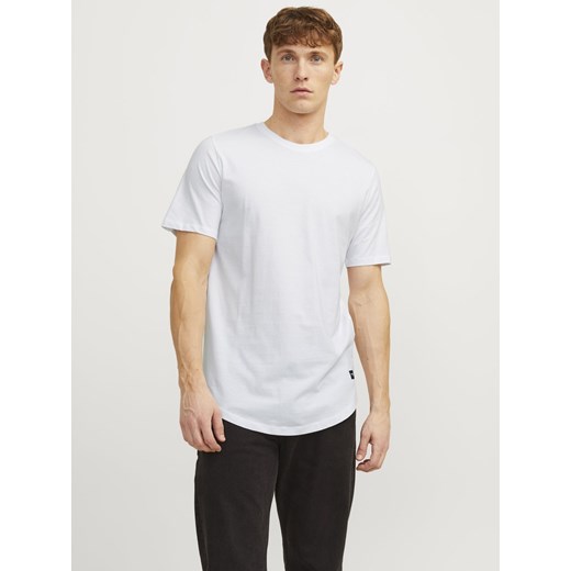 Jack & Jones T-shirt męski Mężczyźni Bawełna biały jednolity Jack & Jones L vangraaf