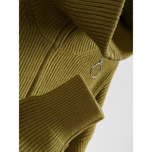 Reserved - Sweter z wiskozą - ciemnozielony Reserved L Reserved