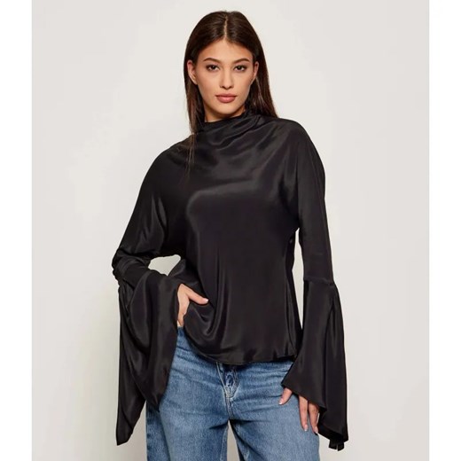 Pinko Bluzka BRATZ | Relaxed fit | z dodatkiem jedwabiu ze sklepu Gomez Fashion Store w kategorii Bluzki damskie - zdjęcie 185078855