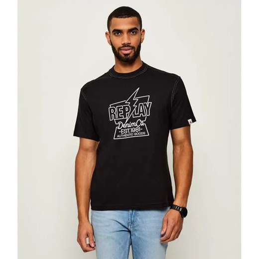 Replay T-shirt | Regular Fit ze sklepu Gomez Fashion Store w kategorii T-shirty męskie - zdjęcie 185078869