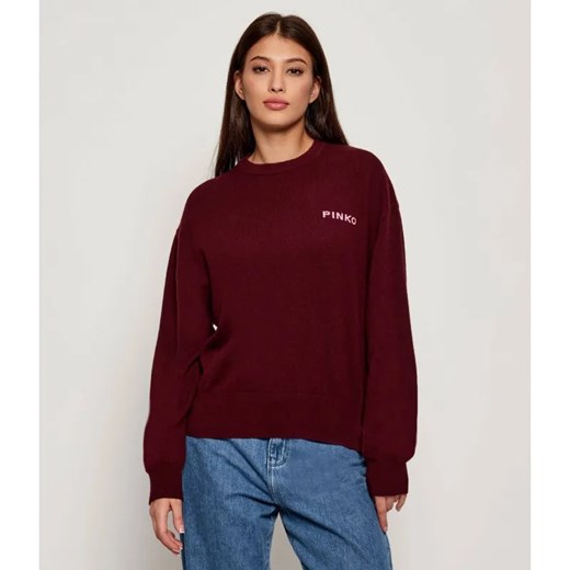 Pinko Wełniany sweter | Loose fit | z dodatkiem kaszmiru ze sklepu Gomez Fashion Store w kategorii Swetry damskie - zdjęcie 185078889