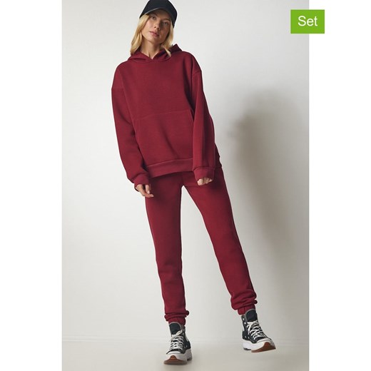 Happiness Istanbul 2-częściowy zestaw w kolorze bordowym ze sklepu Limango Polska w kategorii Bluzy damskie - zdjęcie 185079719
