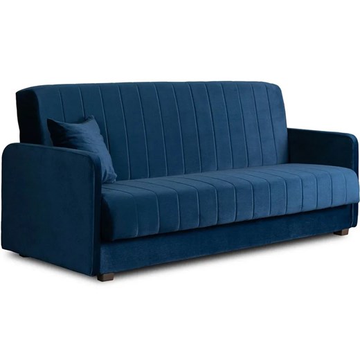 Granatowa elegancka sofa welurowa A7-N48 ze sklepu Edinos.pl w kategorii Sofy i kanapy - zdjęcie 185079868