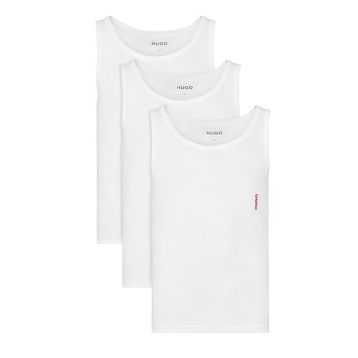 HUGO Komplet 3 tank topów 50545681 Biały Slim Fit ze sklepu MODIVO w kategorii T-shirty męskie - zdjęcie 185079998
