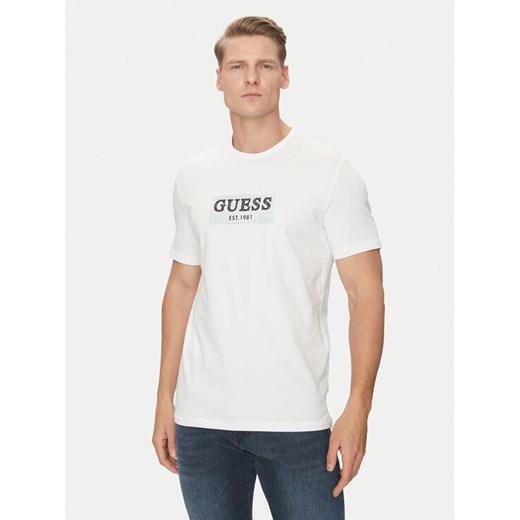 Guess T-Shirt M5GI19 J1314 Biały Slim Fit ze sklepu MODIVO w kategorii T-shirty męskie - zdjęcie 185081536