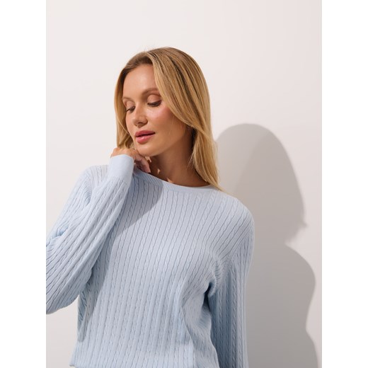 Mohito - Sweter basic z wiskozą - błękitny Mohito XXL Mohito