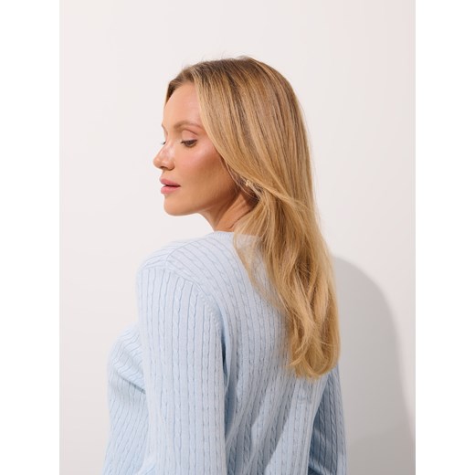 Mohito - Sweter basic z wiskozą - błękitny Mohito XXL Mohito