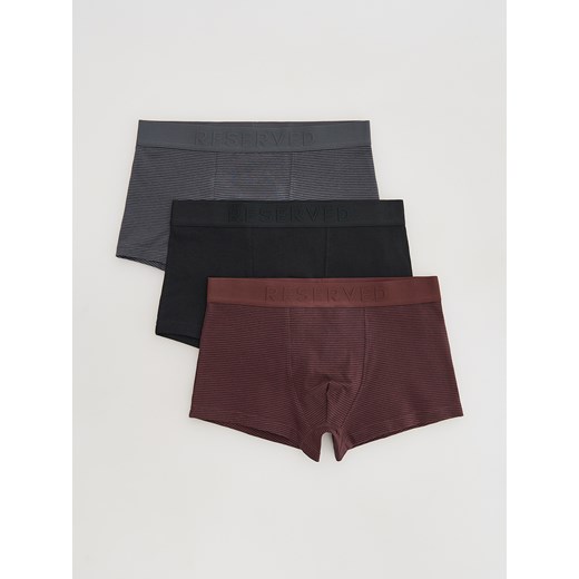 Reserved - 3 pack bokserek Classic - ciemnoszary ze sklepu Reserved w kategorii Majtki męskie - zdjęcie 185082947