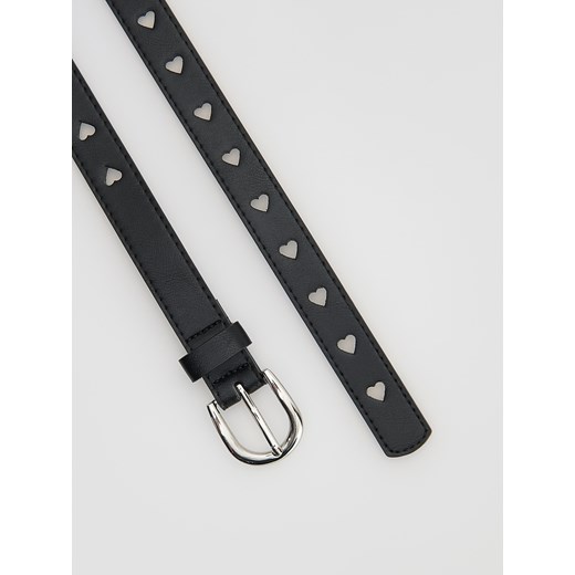 Reserved - Pasek z imitacji skóry - czarny Reserved ONE SIZE Reserved