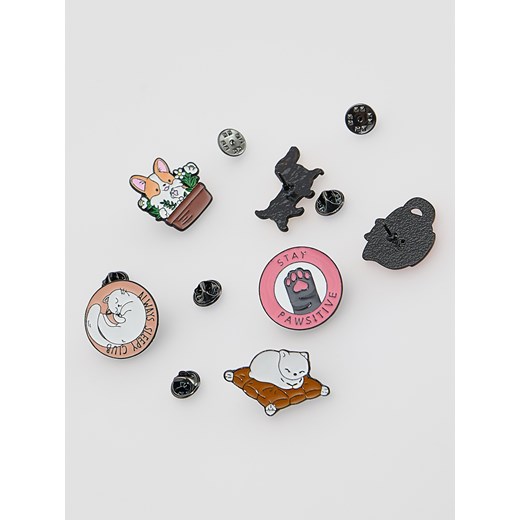 Reserved - Kolorowe przypinki 6 pack - wielobarwny Reserved ONE SIZE Reserved