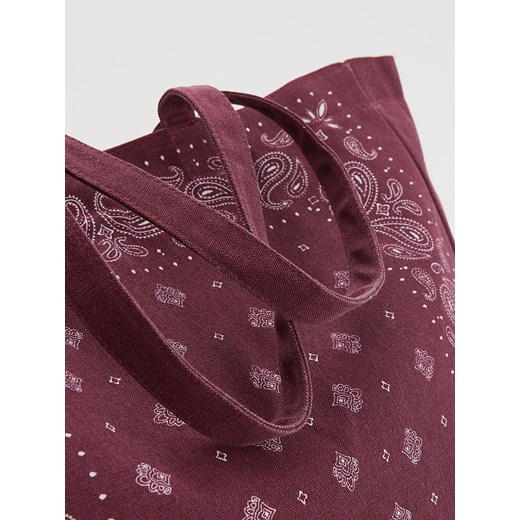 Reserved - Płócienna torebka shopper - bordowy Reserved ONE SIZE Reserved