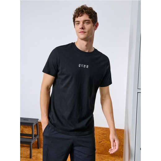 Sinsay - Koszulka z nadrukiem - czarny ze sklepu Sinsay w kategorii T-shirty męskie - zdjęcie 185083728