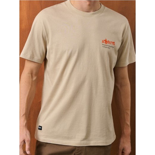 Sinsay - Koszulka z napisem - beżowy ze sklepu Sinsay w kategorii T-shirty męskie - zdjęcie 185083736