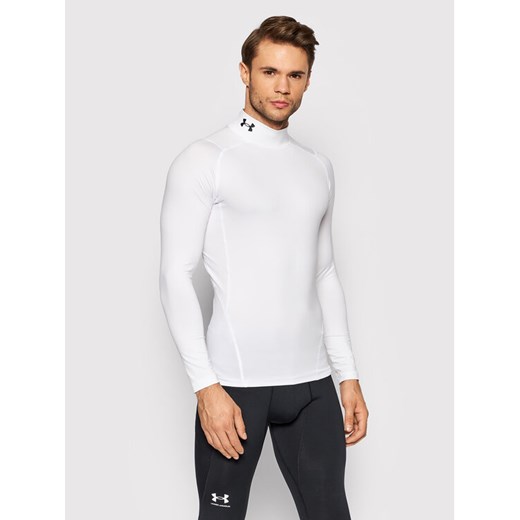 Under Armour Koszulka techniczna HeatGear® Mock 1369606 Biały Skinny Fit ze sklepu MODIVO w kategorii T-shirty męskie - zdjęcie 185083795
