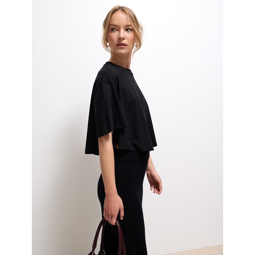 Mohito - Bawełniany t-shirt - czarny Mohito XL Mohito