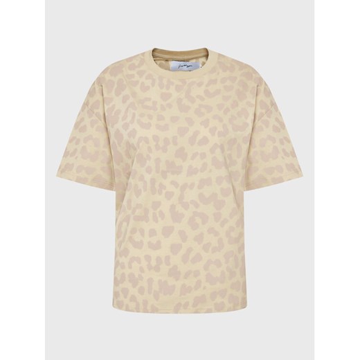 HYPE T-Shirt YVLR-165 Beżowy Relaxed Fit ze sklepu MODIVO w kategorii Bluzki damskie - zdjęcie 185085507