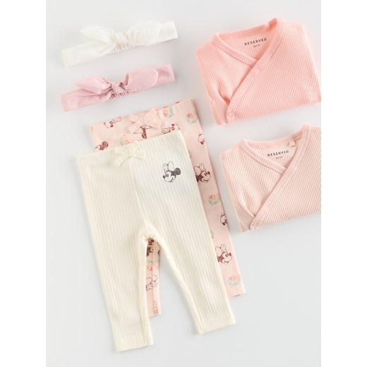 Reserved - Legginsy Minnie Mouse 2 pack - złamana biel ze sklepu Reserved w kategorii Spodnie dziewczęce - zdjęcie 185085809