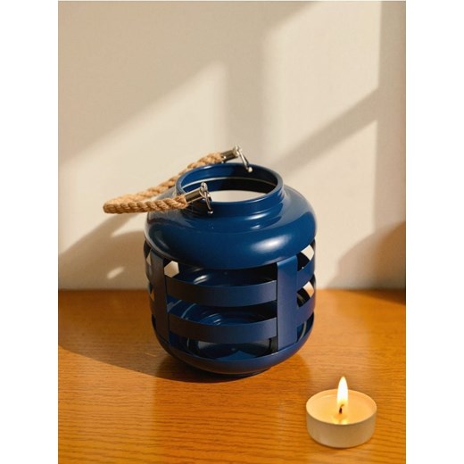 Sinsay - Metalowy lampion z uchwytem - niebieski ze sklepu Sinsay w kategorii Lampiony i lampki - zdjęcie 185087066