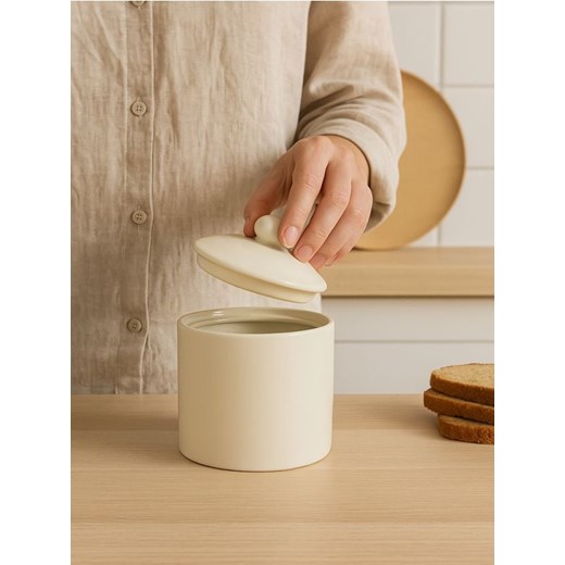 Sinsay - Ceramiczny pojemnik na żywność z pokrywką - biały ze sklepu Sinsay w kategorii Dom - zdjęcie 185087206