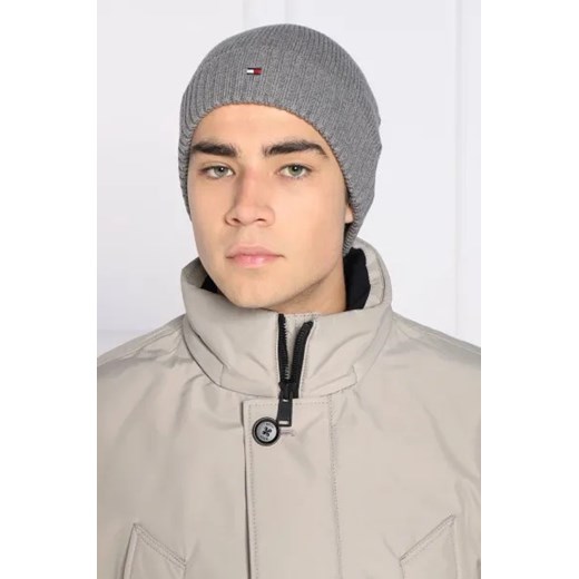 Tommy Hilfiger Czapka ESSENTIAL FLAG | z dodatkiem kaszmiru Tommy Hilfiger OS Gomez Fashion Store okazja