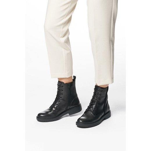Geox Skórzane botki &quot;Spherica&quot; w kolorze czarnym Geox 37,5 Limango Polska wyprzedaż