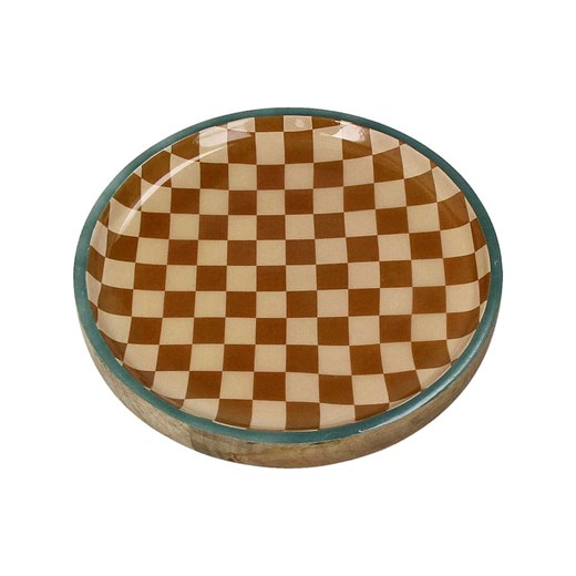 Kersten Talerz śniadaniowy &quot;Checker&quot; w kolorze beżowo-jasnobrązowym - Ø 20 cm ze sklepu Limango Polska w kategorii Naczynia - zdjęcie 185134696