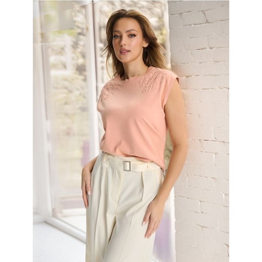 Sinsay - Koszulka z nadrukiem - różowy ze sklepu Sinsay w kategorii Bluzki damskie - zdjęcie 185136885
