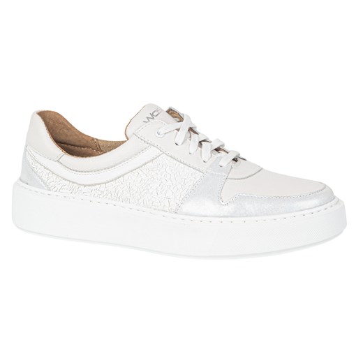 Półbuty damskie sneakersy skórzane 0774W białe ze sklepu butyolivier w kategorii Półbuty damskie - zdjęcie 185136947
