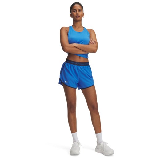 Damskie spodenki do biegania Under Armour UA Fly By 3\'\' Novelty Short - niebieskie ze sklepu Sportstylestory.com w kategorii Szorty - zdjęcie 185137507