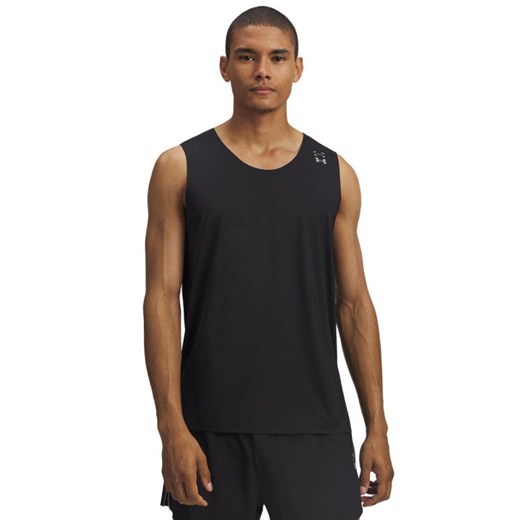 Męski top do biegania Under Armour UA Halo Run Tank - czarny ze sklepu Sportstylestory.com w kategorii T-shirty męskie - zdjęcie 185137538
