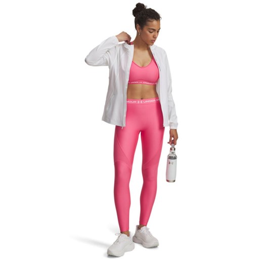 Damskie legginsy treningowe Under Armour HeatGear Rib - różowe ze sklepu Sportstylestory.com w kategorii Spodnie damskie - zdjęcie 185137758