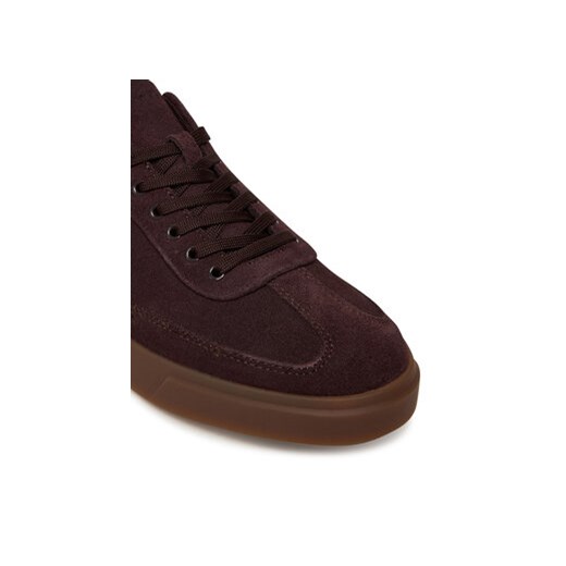 Sneakersy Calvin Klein Low Pro Cups Lace Up Sue Mix Mg HW0HW02683 Bordowy Calvin Klein 35 eobuwie.pl