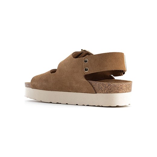 BACKSUN Skórzane sandały &quot;Balo&quot; w kolorze karmelowym 37 okazyjna cena Limango Polska