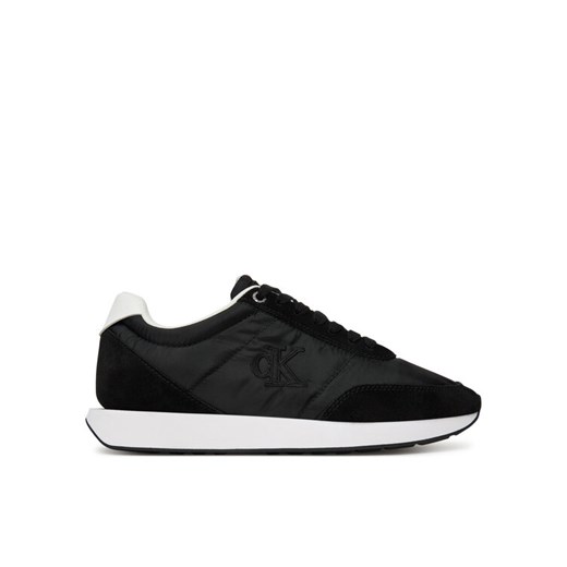 Sneakersy Calvin Klein Retro Runner Lace Up Nylon Mg YW0YW01990 Czarny ze sklepu eobuwie.pl w kategorii Buty sportowe damskie - zdjęcie 185140305