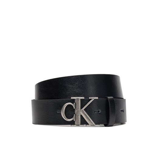 Pasek Męski Calvin Klein Ck Buckle Tumbled 35Mm LV04D7016G Czarny ze sklepu eobuwie.pl w kategorii Paski męskie - zdjęcie 185140318