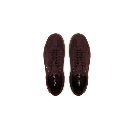 Sneakersy Calvin Klein Low Pro Cups Lace Up Sue Mix Mg HW0HW02683 Bordowy Calvin Klein 36 eobuwie.pl