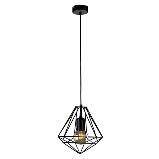 Wisząca lampa pojedyncza czarna R5-D04 ze sklepu Edinos.pl w kategorii Lampy wiszące - zdjęcie 185141235