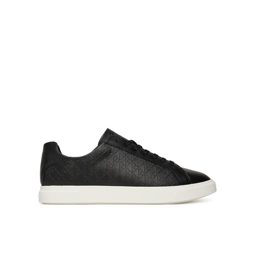 Sneakersy Calvin Klein Low Pro Cups Lace Up Lth Aop HW0HW02817 Czarny ze sklepu eobuwie.pl w kategorii Buty sportowe damskie - zdjęcie 185353278