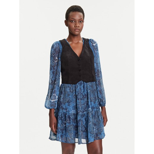Desigual Sukienka codzienna Chaleco 25WWVW27 Niebieski Regular Fit ze sklepu MODIVO w kategorii Sukienki - zdjęcie 185353737