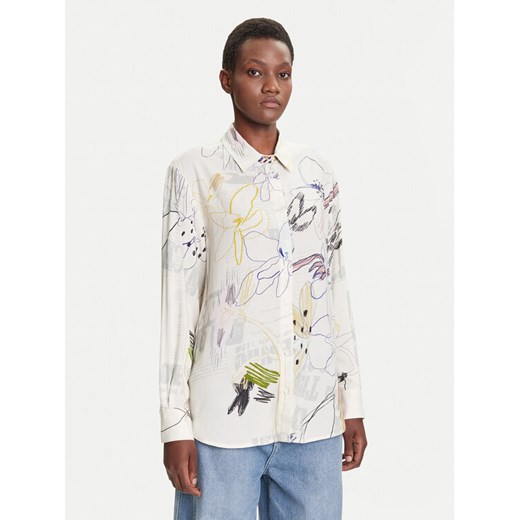 Desigual Koszula Newsarty 25WWCW14 Biały Loose Fit ze sklepu MODIVO w kategorii Koszule damskie - zdjęcie 185353775