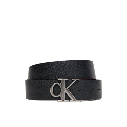 Calvin Klein Pasek Męski Monogram Buckle 35Mm Adj/Rev LV04D7017G Czarny ze sklepu MODIVO w kategorii Paski męskie - zdjęcie 185353988