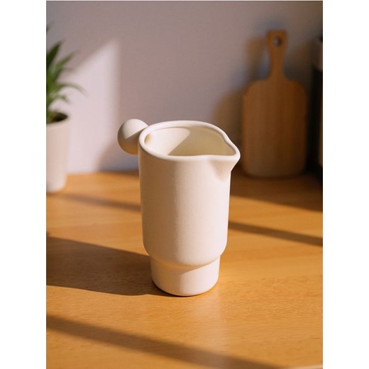 Sinsay - Ceramiczny wazon z okrągłym uchwytem - biały ze sklepu Sinsay w kategorii Wazony - zdjęcie 185355936