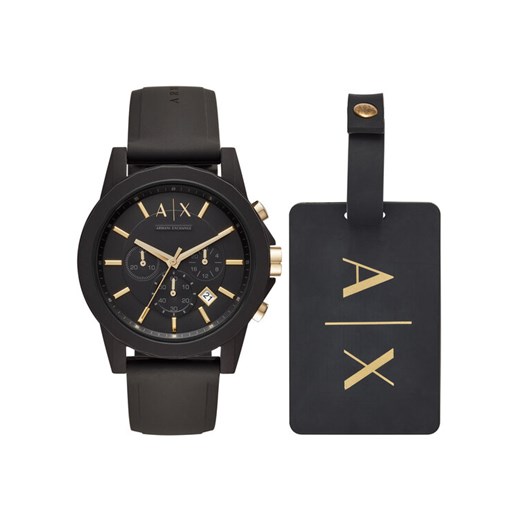Zegarek Armani Exchange Outerbanks AX7105 Czarny ze sklepu eobuwie.pl w kategorii Zegarki - zdjęcie 185356645